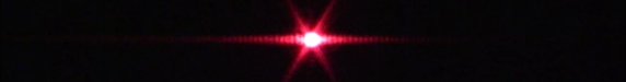 Diffraction pattern from a variable-width single slit, slightly narrower than the laser beam